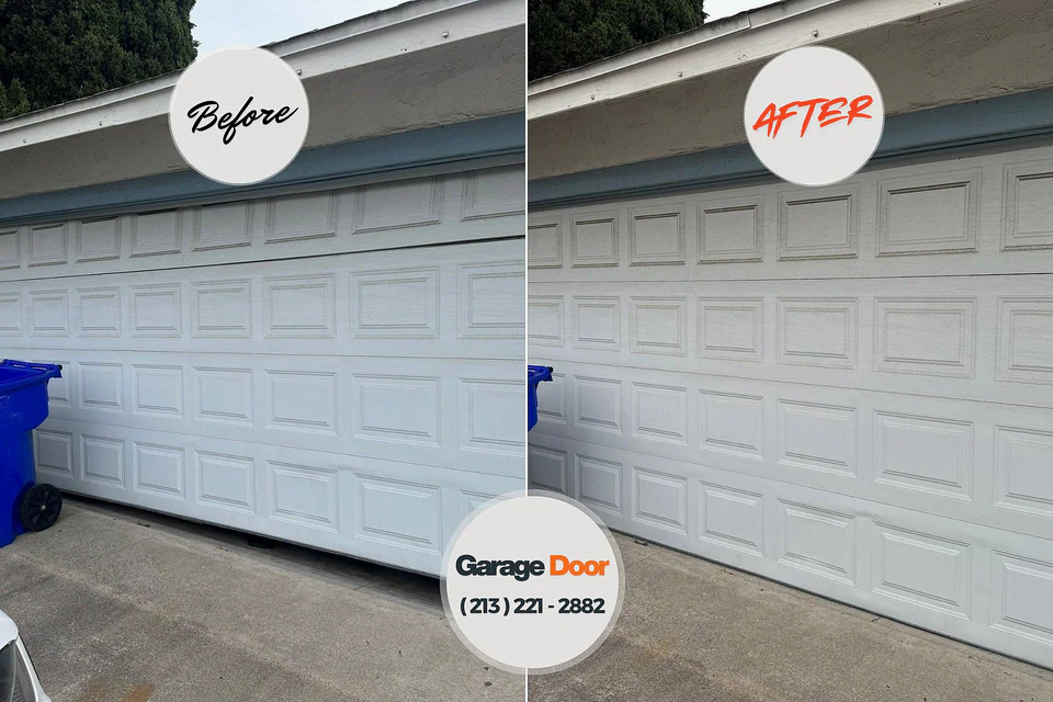 Before and after: garage door repair Dayton, VA